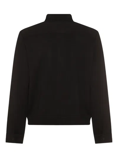 Lardini Textured Wool Knit Jacket With Button Fastening And Flap Pockets In Black