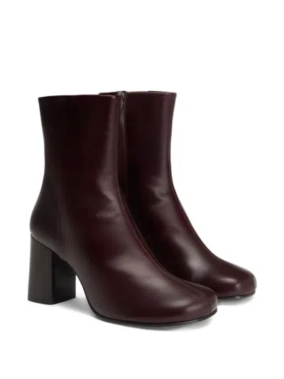 Lemaire Anatomic Block-heel Round-toe Boots In Brown