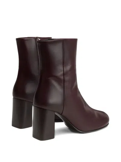 Lemaire Anatomic Block-heel Round-toe Boots In Brown