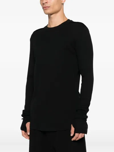 Thom Krom Long Sleeves Men T-shirt Worked In Black