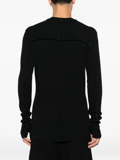 Thom Krom Long Sleeves Men T-shirt Worked In Black
