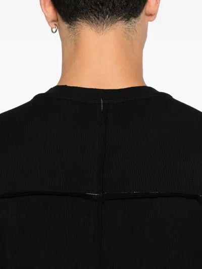 Thom Krom Long Sleeves Men T-shirt Worked In Black