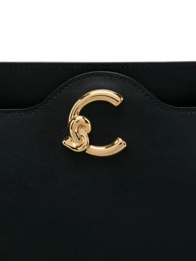 Coccinelle Shoulder Bag With Detachable Strap And Top Handle In Black