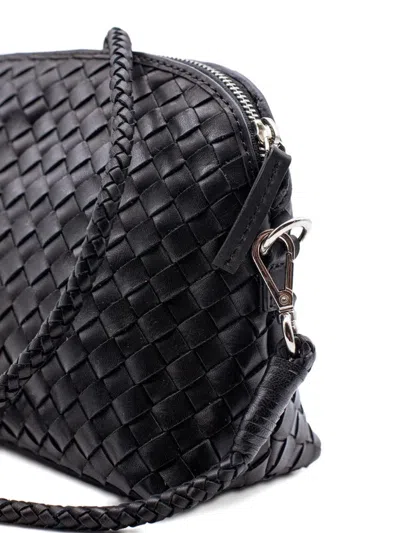 Dragon Diffusion Fellini Woven-leather Cross Body Bag In Black