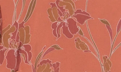 Dr2 By Daniel Rainn Pinched Sleeve Satin High/low Top In Brown