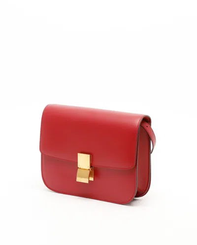 Celine Teen Triomphe Shoulder Bag Women In Red