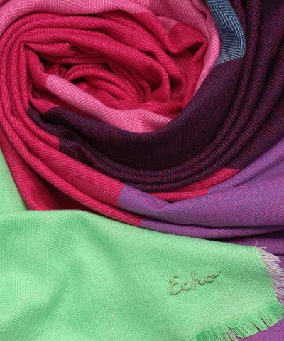 Echo New York Astral Square 53" Scarf In Black