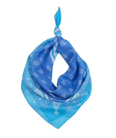 Echo New York Athena Cotton Bandana In Blue