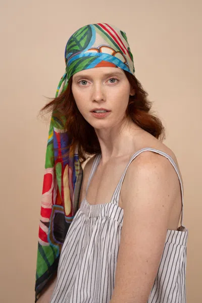 Echo New York Celebrate Floral Oversized Square Scarf In Multi