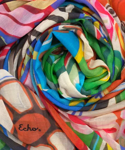 Echo New York Celebrate Floral Oversized Square Scarf In Multi