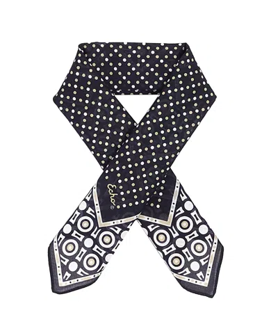 Echo New York Classic Dot Bandana In Black