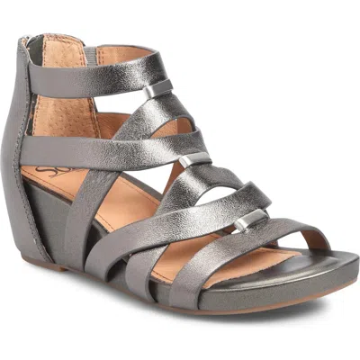 Söfft Vivi Platform Wedge Sandal In Gray