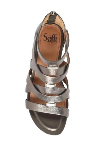Söfft Vivi Platform Wedge Sandal In Gray