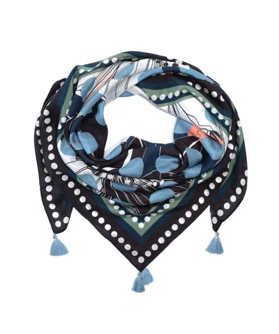 Echo New York Dotty Floral 42" Tassel Square Scarf