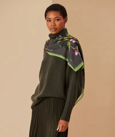 Echo New York Echoplant Oversized Square Scarf In Black