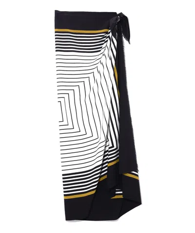 Echo New York Frame Sarong Wrap In Blue