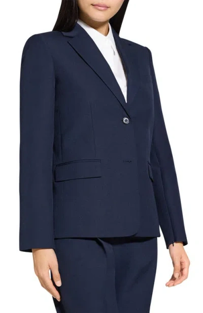 Theory Two-button Zip-sleeve Jacket In Blue
