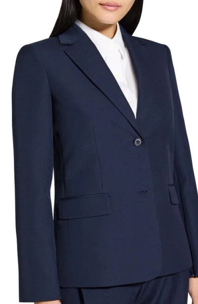 Theory Two-button Zip-sleeve Jacket In Blue
