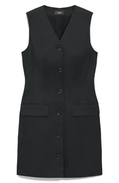 Theory Sleeveless Blazer With Dart Detailing And V-neckline In Black