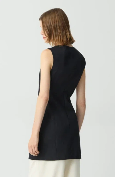 Theory Sleeveless Blazer With Dart Detailing And V-neckline In Black