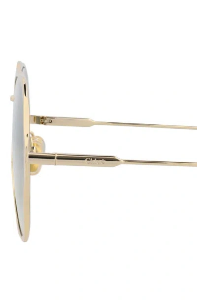 Chloé 60mm Wavy Sunglasses In Gold
