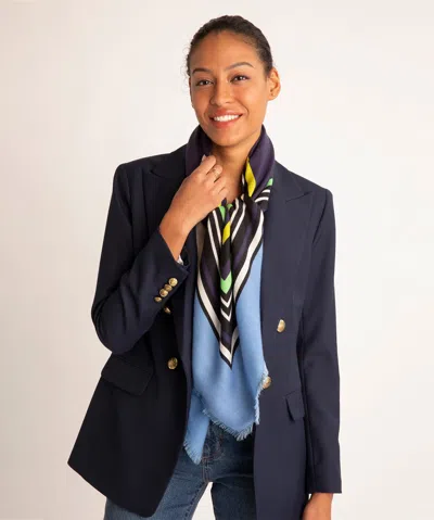 Echo New York Hollywood Square 42" Wool Silk Scarf In Red