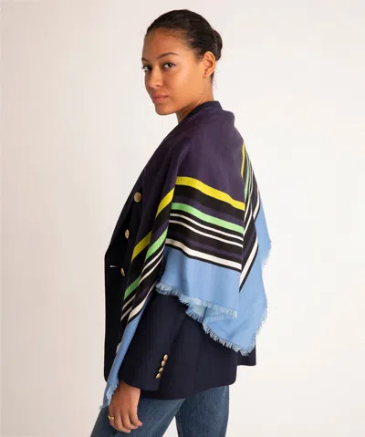 Echo New York Hollywood Square 42" Wool Silk Scarf In Red