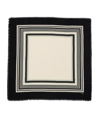 Echo New York Hollywood Square 42" Wool Silk Scarf In Red