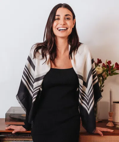 Echo New York Hollywood Square 42" Wool Silk Scarf In Red