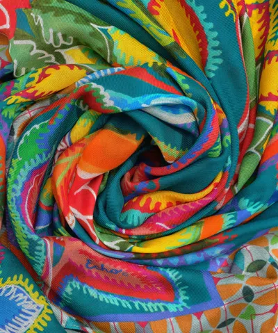 Echo New York Hypnotic Garden Square In Red