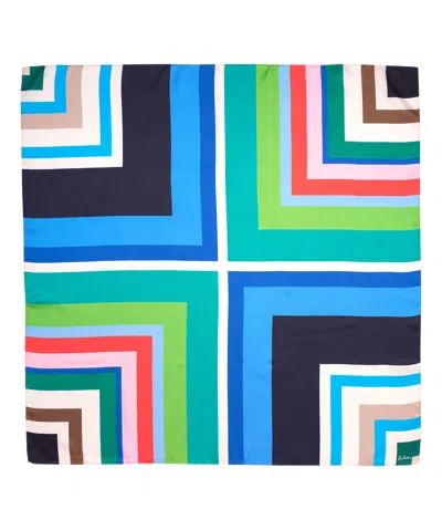 Echo New York Island Tile Silk Square In Black