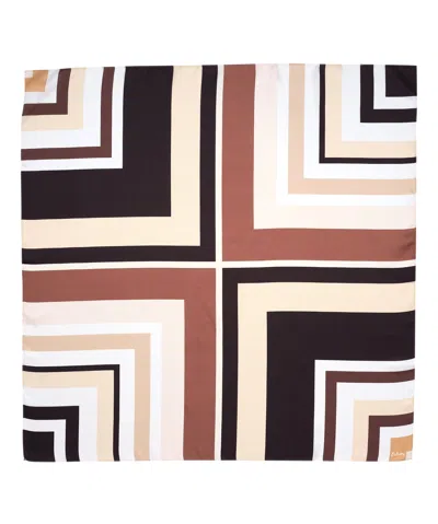 Echo New York Island Tile Silk Square In Black