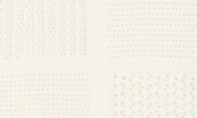 Cyrus Novelty Open Stitch Sweater In White