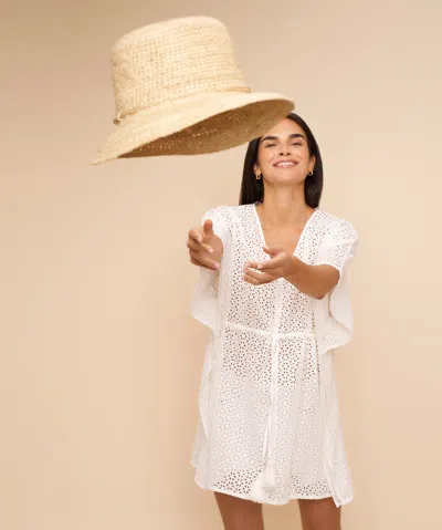 Echo New York Raffia Straw Packable Hat