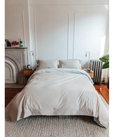 Echo New York Snap Duvet Cover (single Panel) In Gray