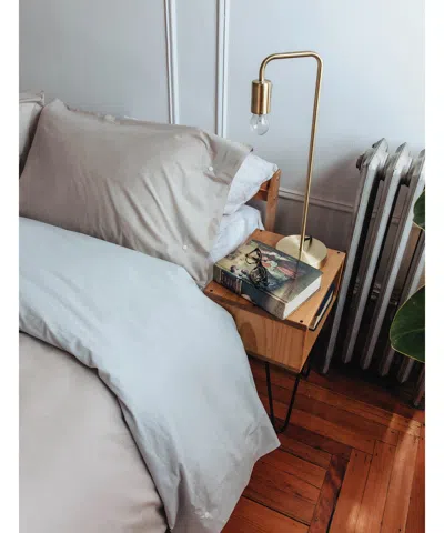 Echo New York Snap Duvet Cover (single Panel) In Gray