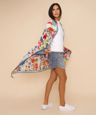 Echo New York Underwater Seas Sarong Wrap In White