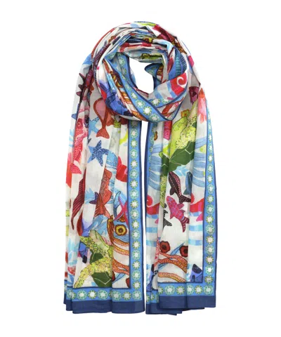 Echo New York Underwater Seas Sarong Wrap In White