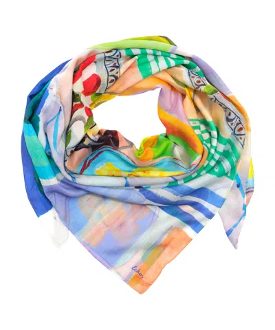 Echo New York Veranda Oversized Square Scarf Wrap In Multi