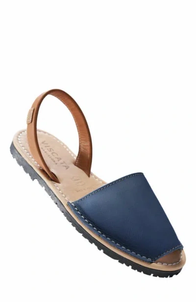 Viscata Menorquina Leather Avarca Sandals In Blue