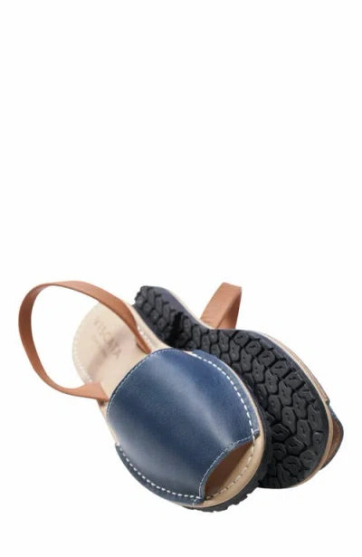 Viscata Menorquina Leather Avarca Sandals In Blue