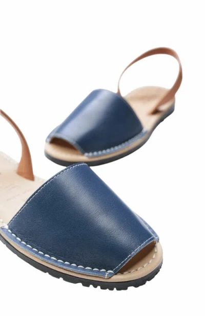 Viscata Menorquina Leather Avarca Sandals In Blue