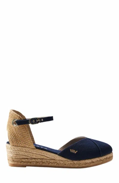 Viscata Pubol Limited Edition Canvas Espadrille Wedges In Blue