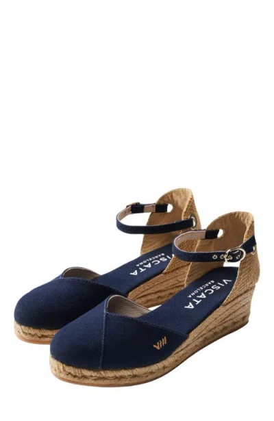 Viscata Pubol Limited Edition Canvas Espadrille Wedges In Blue
