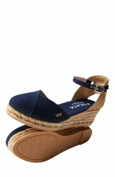 Viscata Pubol Limited Edition Canvas Espadrille Wedges In Blue