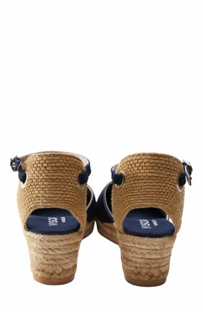 Viscata Pubol Limited Edition Canvas Espadrille Wedges In Blue