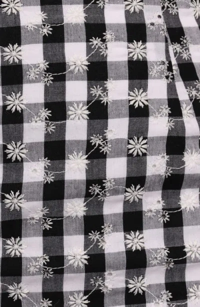 Petal And Pup Petal & Pup Clement Embroidered Check Miniskirt In Neutral