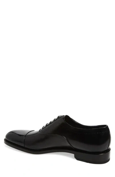 Ferragamo Perforated Leather Derby Shoes In Black