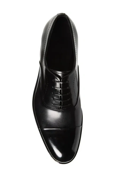 Ferragamo Perforated Leather Derby Shoes In Black