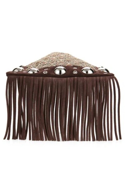 Valentino Nellcôte Shoulder Bag In Brown